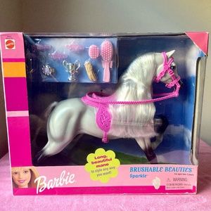 1999 Barbie Horse Brushable Beauties SPARKLE Mattel 67019 - in box with wear